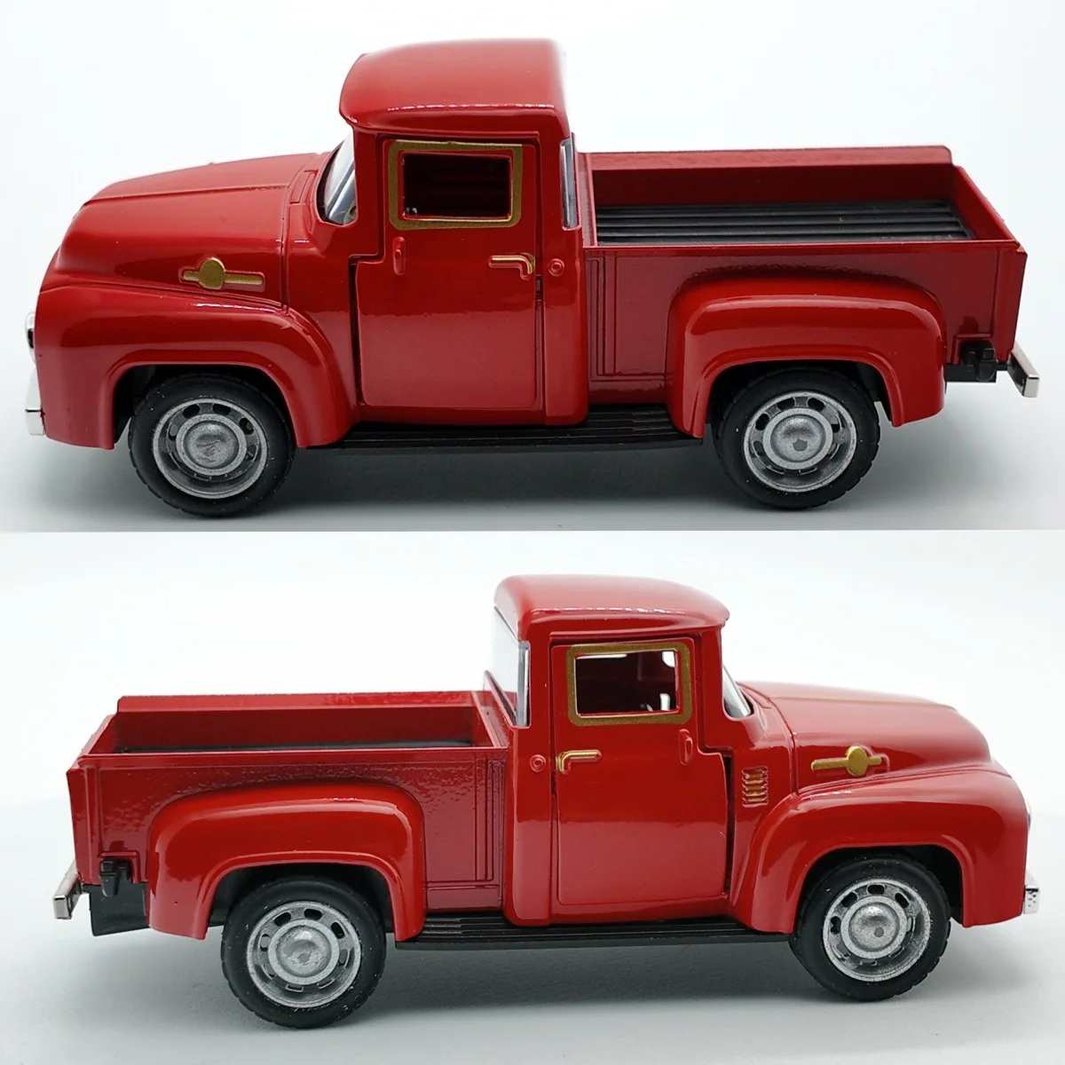 1:32 Classico vintage camioncino modello giocattolo auto funzione pull-back design dettagli realistici da collezione con porte aperte