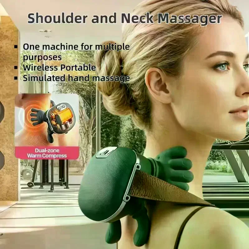 Bionic Finger Neck Shoulder Trapezius Muscle Relax Massager Cervical Kneading Shawl Masajeador