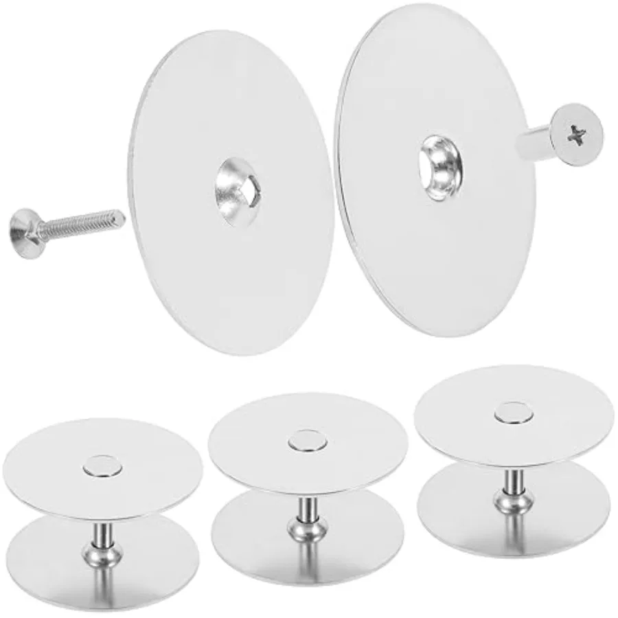 

Door Hole Cover Plate Filler Plate Deadbolt Cover Plate 2-5/8" Diameter, 1 Inch and 2 Inch Connecting Screws 3Pack/Satin Nickel