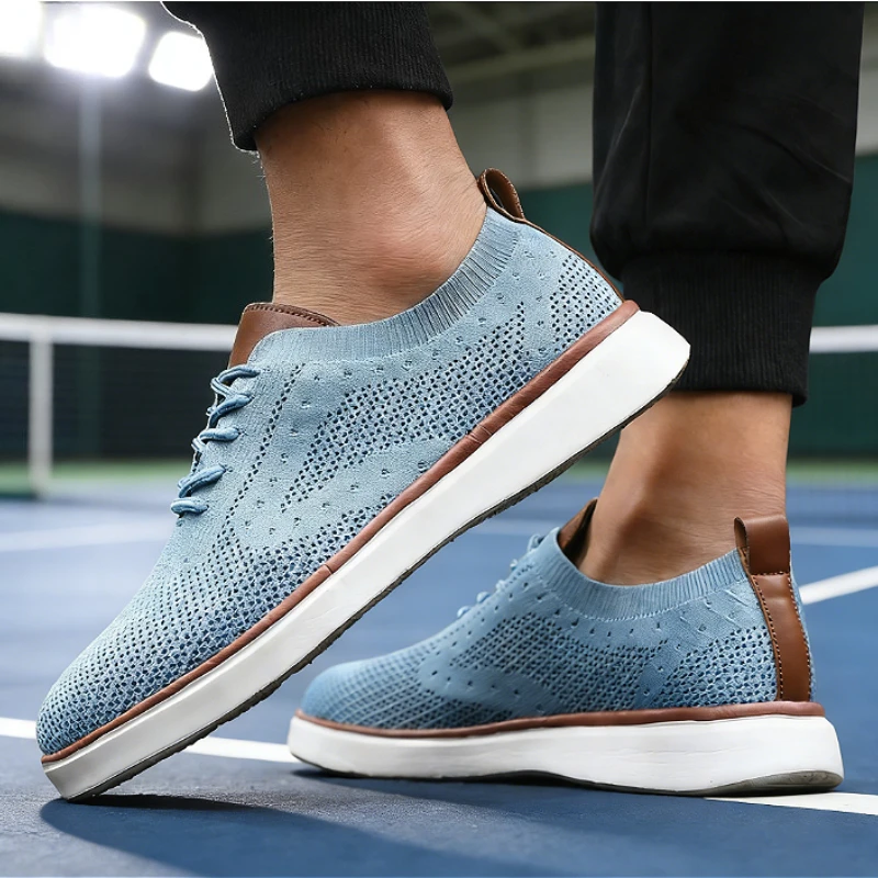 2026 Trendy Knit Sneakers Men's Stylish Mesh Casual Shoes Fashion Streetwear Footwear Lhtweight Comfort Trainers Walking Shoes