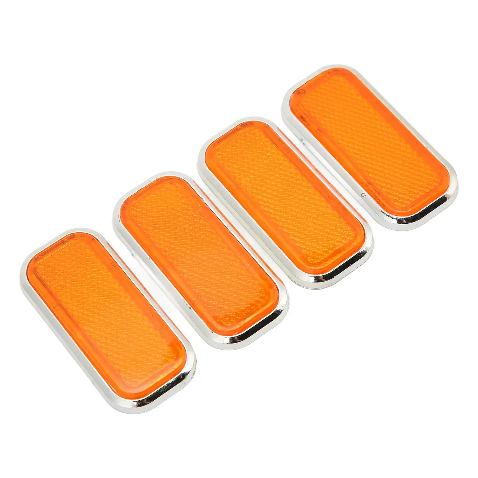 4pcs Rectangular Reflector ABS Reflective Sticker Universal for car Motorcycle