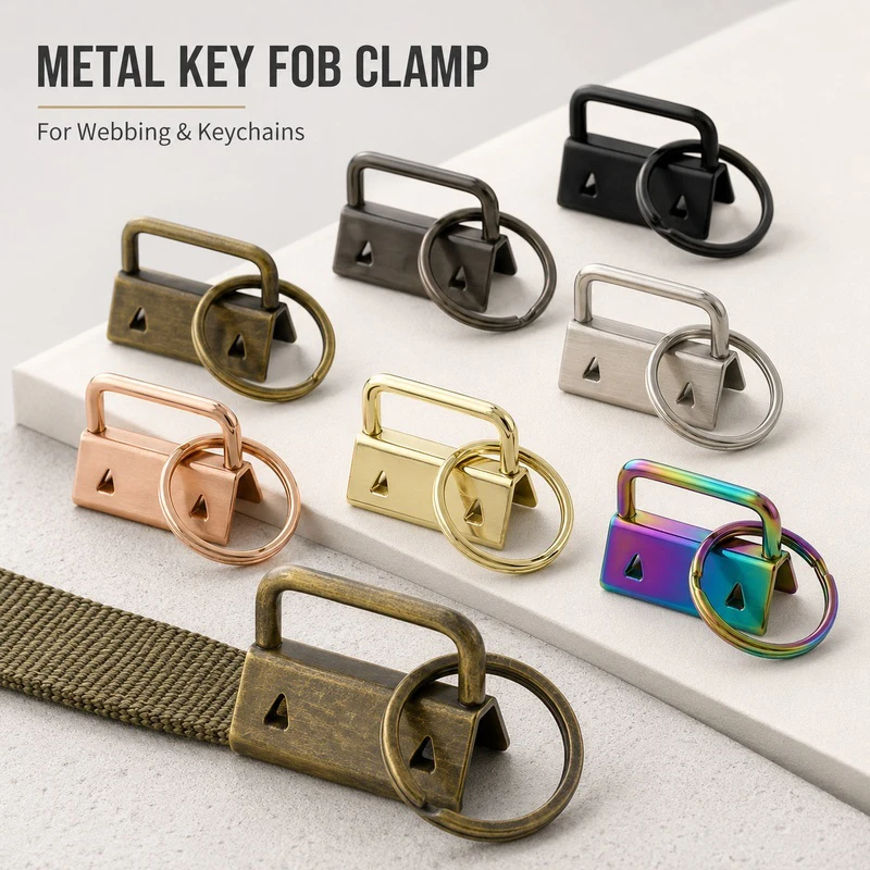 

10/20Pcs 20/26/32mm Metal Keychain Tail Clips O Ring Webbing Strap End Buckles for Luggage Wallet Craft Hardware Connector Clasp