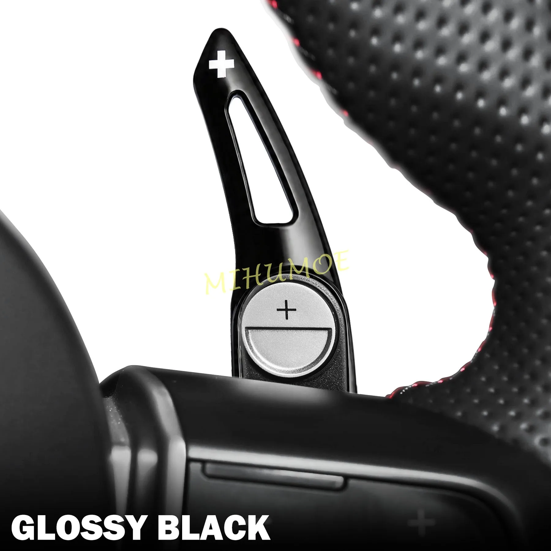 Glossy Black Car Steering Wheel Paddle Shifter Extension For 2024-2027 F66 Mini Cooper JCW Hatch 3-door Convertible Countryman
