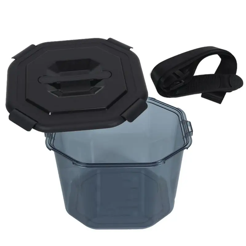 

Bait Buckets For Fishing 5 Gallon Fish Container Strong Load-Bearing Fishing Equipment With Shoulder Strap Handheld Live Bait