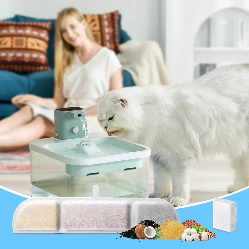 Downypaws活性炭フィルター、猫の飲用噴水に適したカートリッジ、交換用フィルター、wfp6、6個、12個