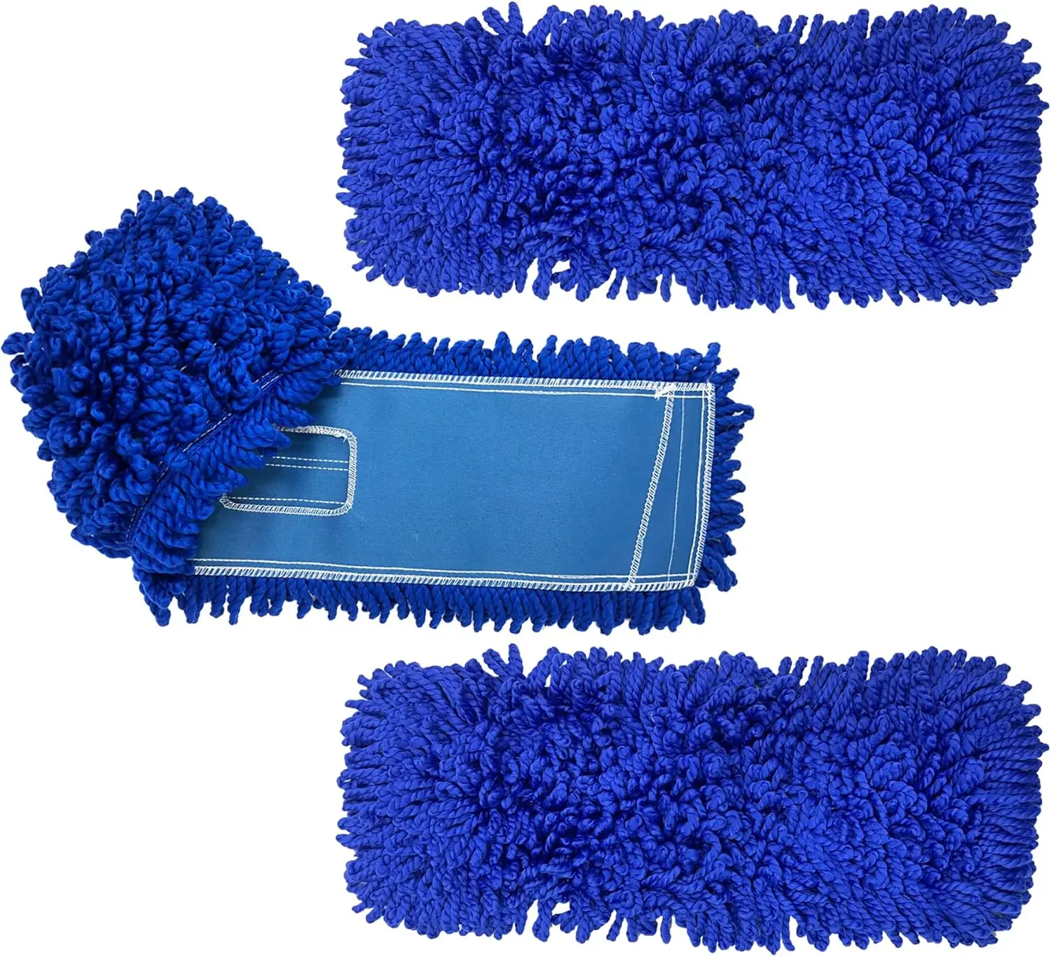 

3 Pack of 36 Inch Microfiber Dust Mop, Large Washable Commercial Mop Head Replacement for Sweeper and Janitorial Supplies