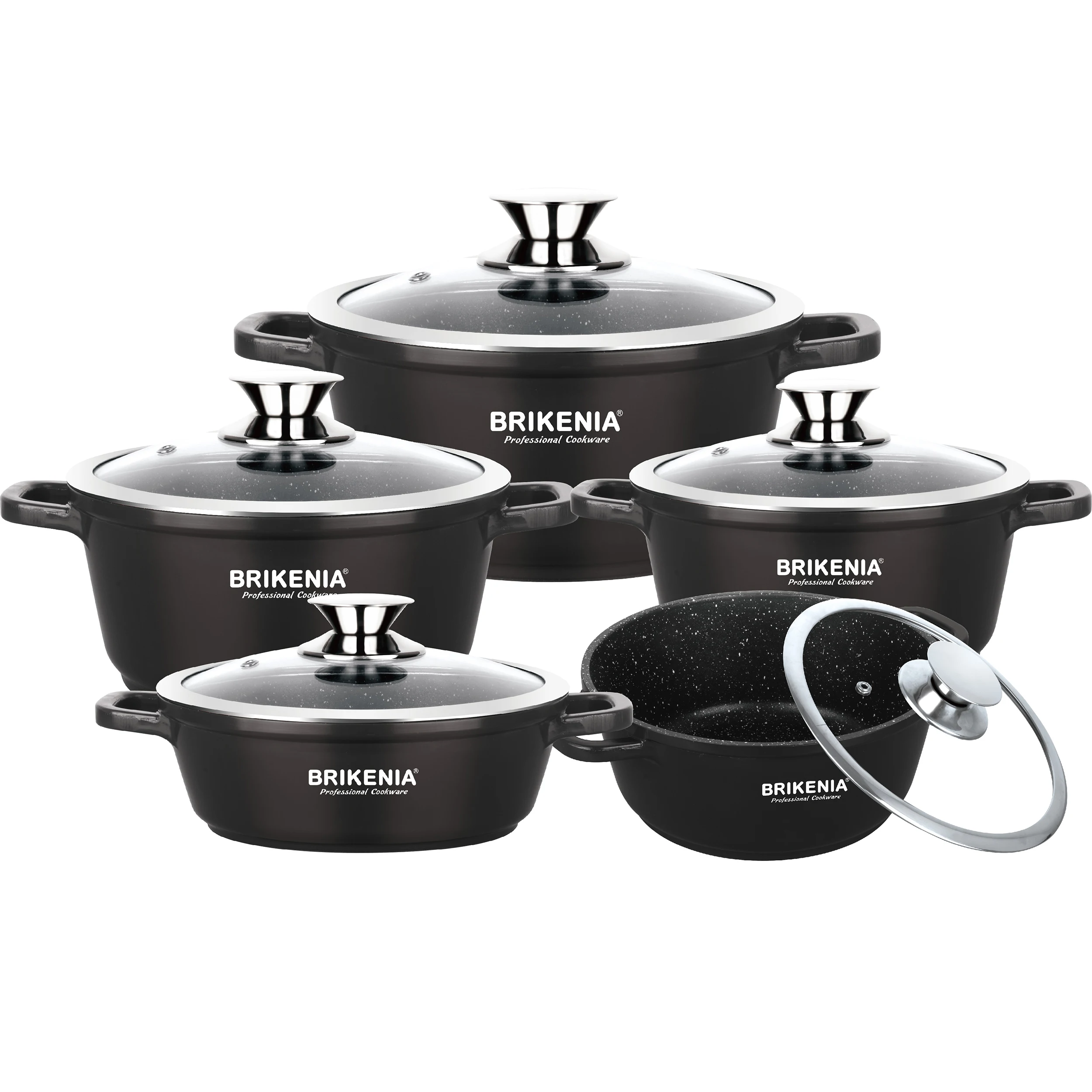 Master Star American Brand Die-Casting Casserole Non-Stick Deep Fryer Sauce Pot Cookware Set Cast Aluminum Induction Cooker