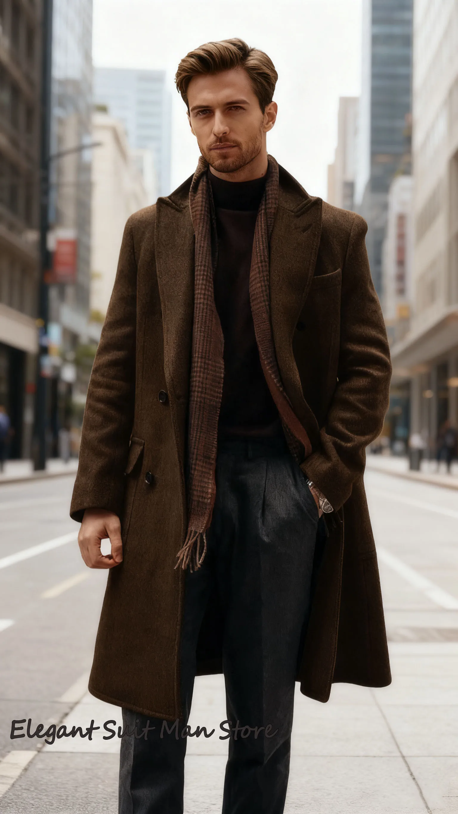 

Мужская зимняя куртка, длинное пальто, мужской повседневный деловой кардиган для мужчин, пальто на заказ, вечерние деловые мероприятия, вечеринки