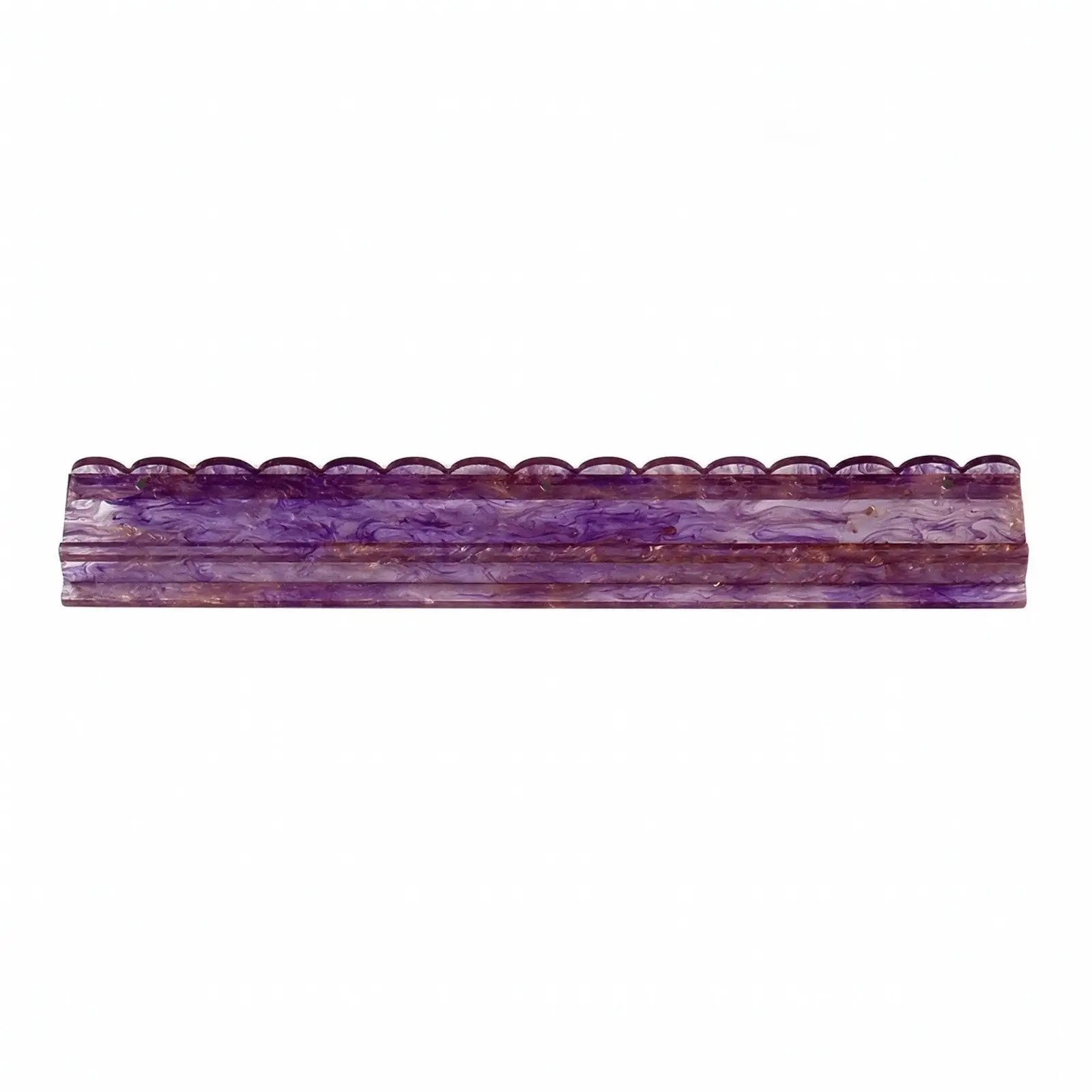 Tile Pusher Ruler for Mahjong Game Acrylic Lilac Marble Gold Trim Smooth Board Game Tool