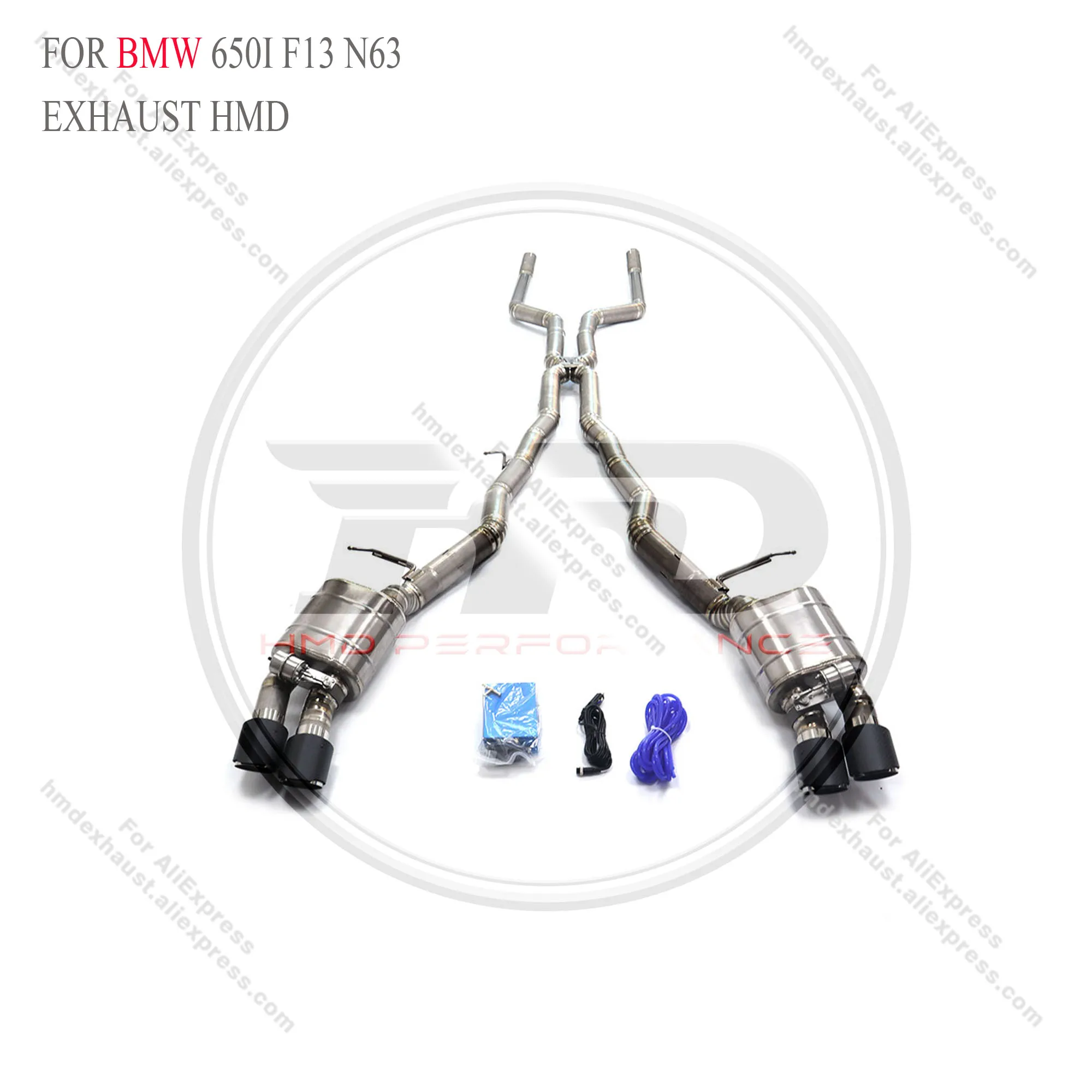 

HMD Titanium Exhaust System Performance Catback for BMW 650i F13 N63 Engine Muffler With Valve