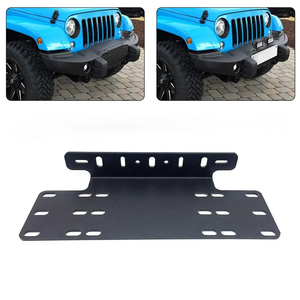 

Car Front Bumper Number License Plate Bracket Frame LED Work Mounting Light Bar Holder Automobile Truck Driving Accessories
