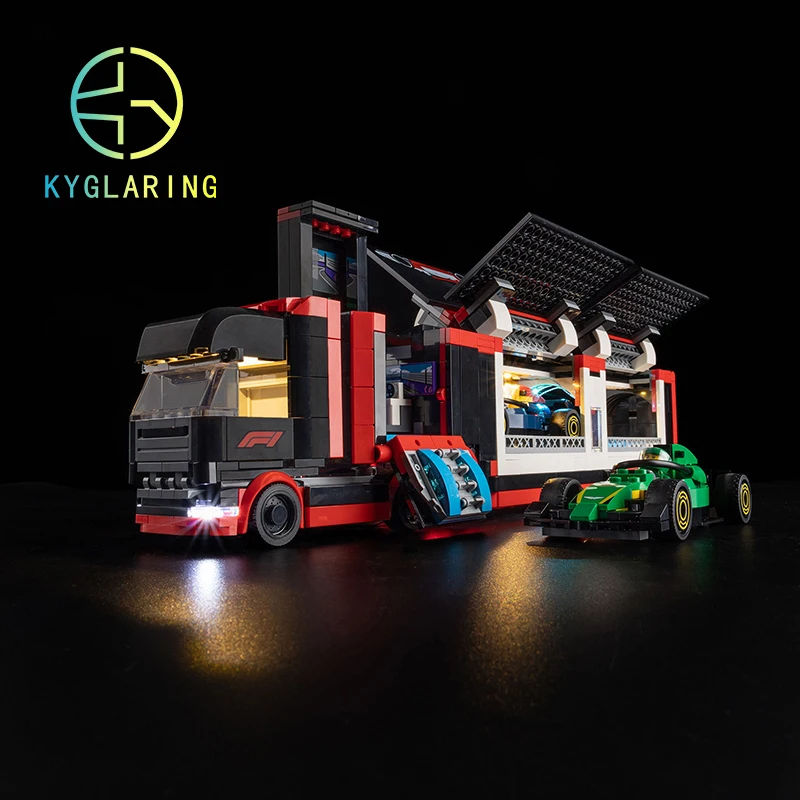 Kyglaring LED-Beleuchtungsset für F1 ®   LKW mit RB20 & AMR24 F1 ®   Autos 60445 Blockmodell (Bausteine nicht im Lieferumfang enthalten)