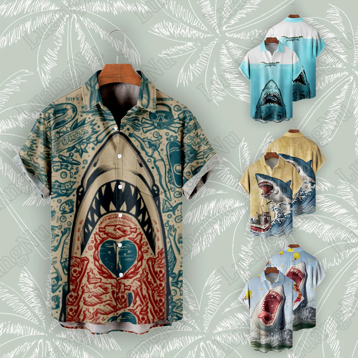 

Summer Short Sleeve Shirt Oversized Tops High Quality 3D Print Shirts for Men Hawaiian Beach Cuba Street Trends Camisas