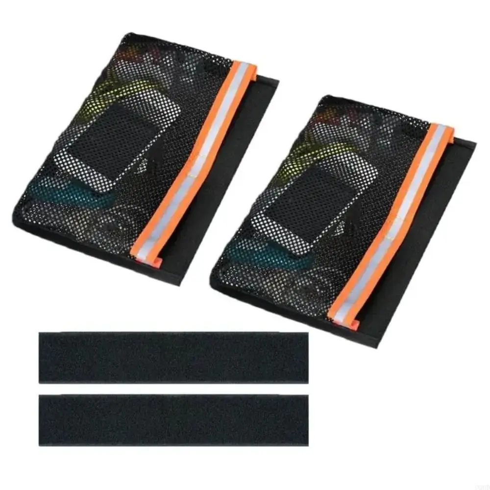 Portable Boat Storage Mesh Bag Removable with Reflective Strips Marine Organizers Multi-Purpose Easy to Install