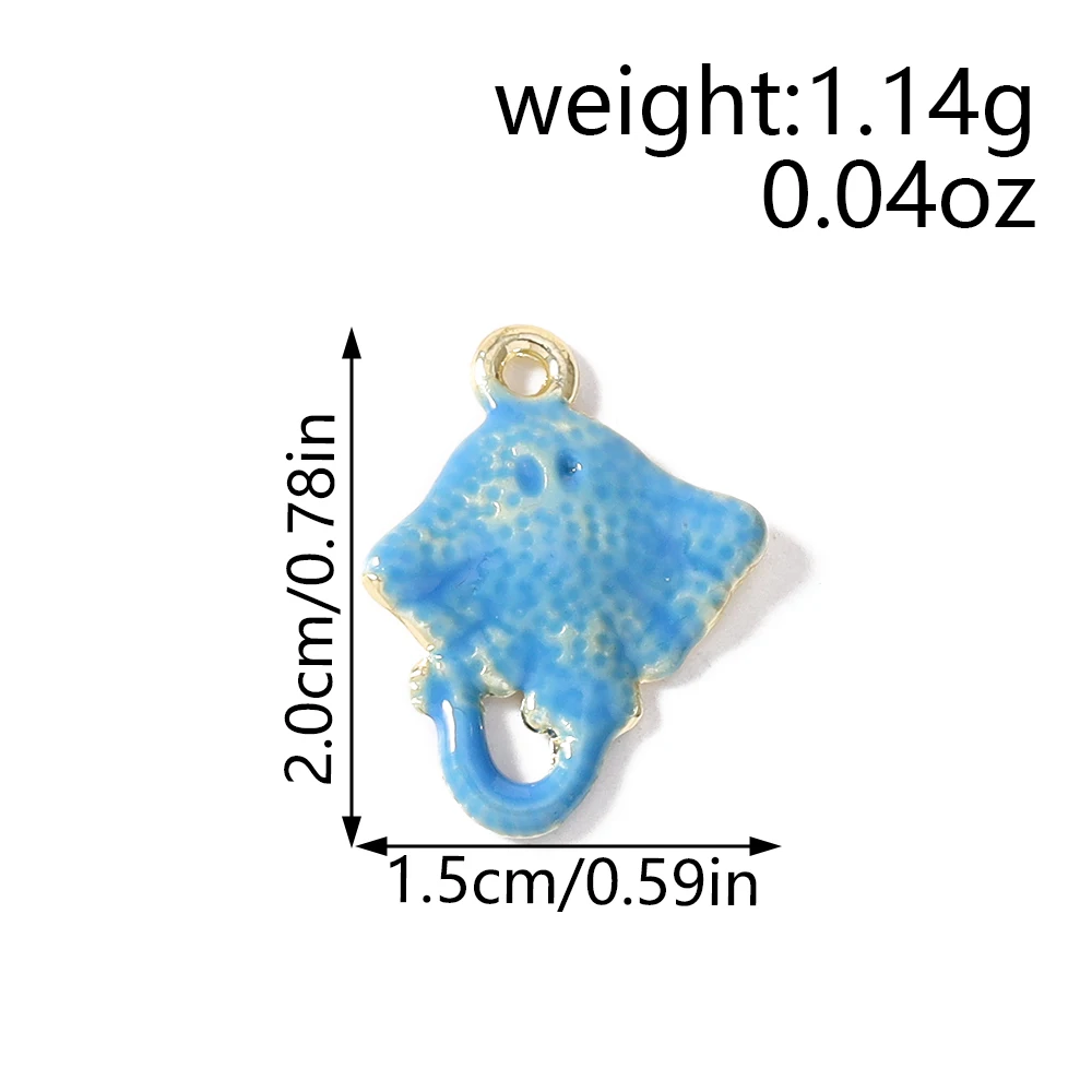 Leslie 5 Stück Niedliche Rayfish-Krebs-Garnelen-Anhänger für Ohrhänger, Halsketten, Armbänder, Schlüsselanhänger, DIY-Schmuckherstellung – Detail 1