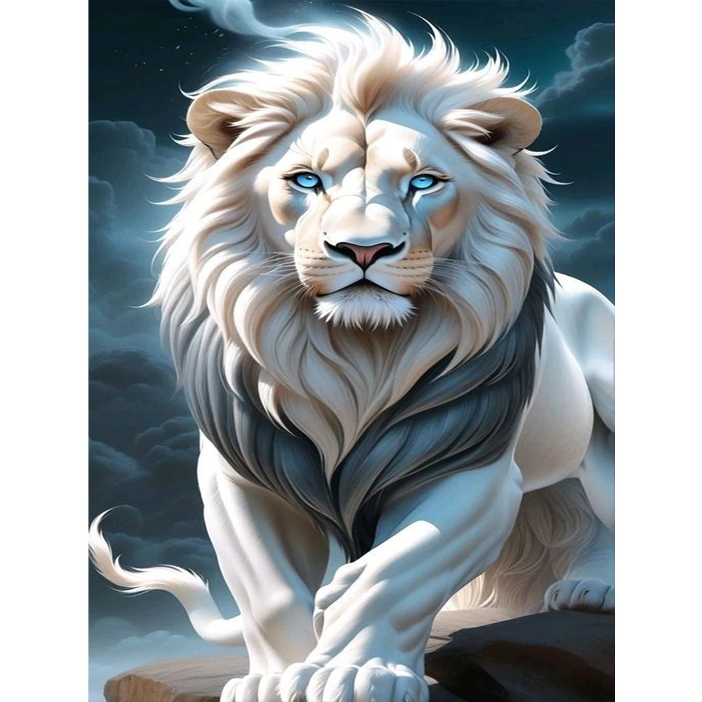 

DIY Алмазный узор льва 5D Полный круглый алмазный набор мозаики, подарок для украшения дома для начинающих