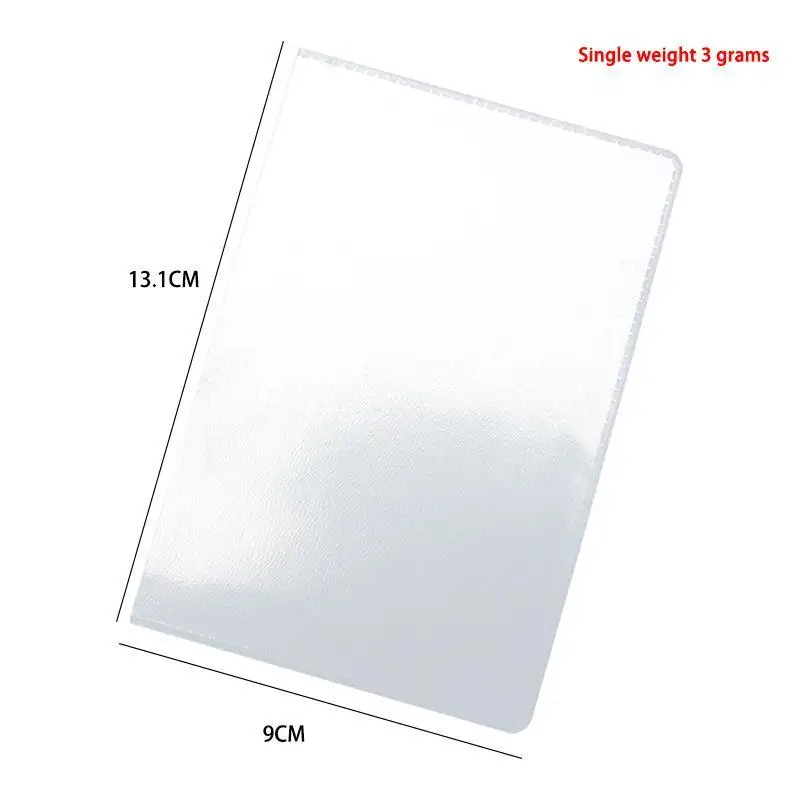 10 Stück Universelle Transparente PVC-Schutztasche für Reisepassseiten Neutral/Unisex für den täglichen Gebrauch und Freizeitreisen – Detail 6