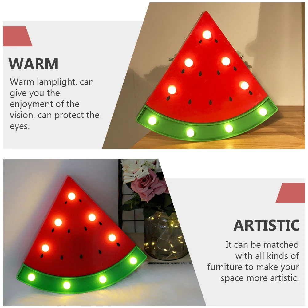 1pc Watermelon Led Night Light For Creative Table Lamp Home Decorative Lighting Photo Prop Plastic Led Light