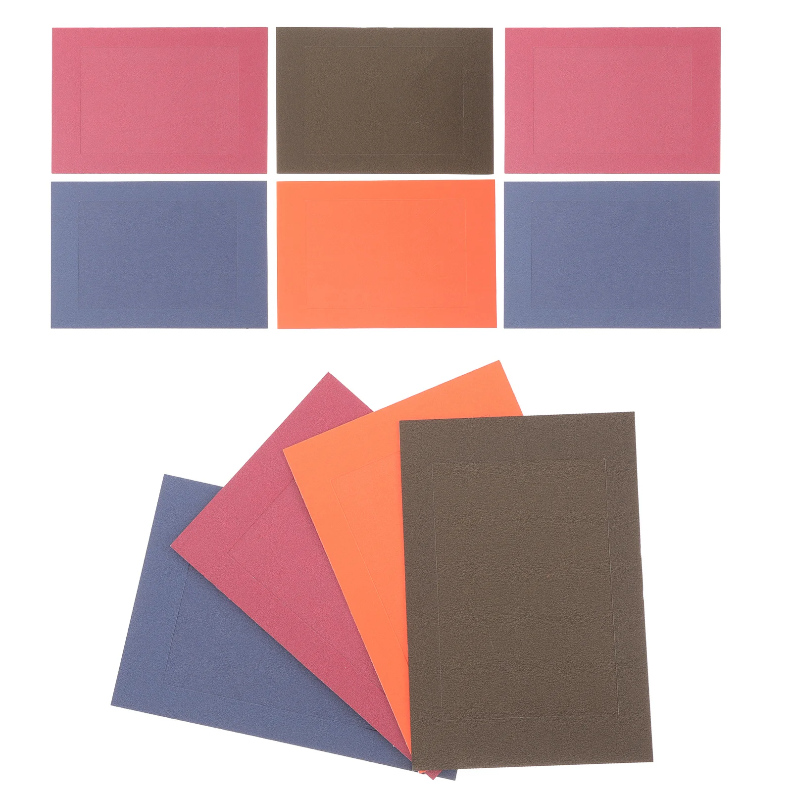 10 قطع من إطار الصورة الورقية الملون خفيف الوزن المزخرف للمنزل وغرفة النوم وسطح المكتب يمكنك صنعه بنفسك لوحة زيتية من الورق المقوى #2