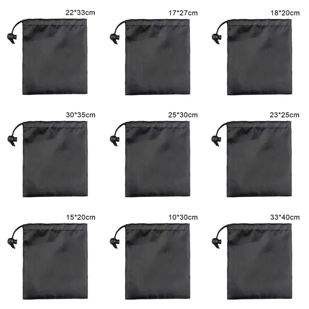Nylon EVA Drawstring Storage Pouch Mini Gadget Organizer Black Bag Cover Clothes Shoes Packaging Outdoor Travel Accessories