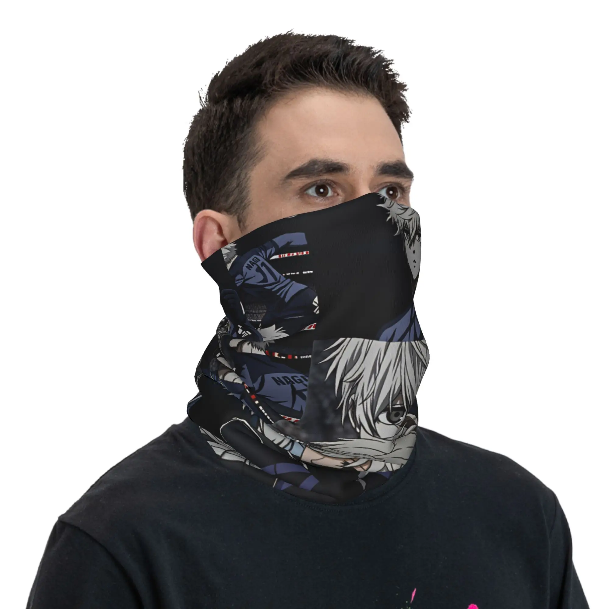 Outdoor Sports Balaclava Manga Nagi Seishiro Bicycle Mask Soft Warm  Tactical Mask Funny Camping Sun Protection Scarf Bandana