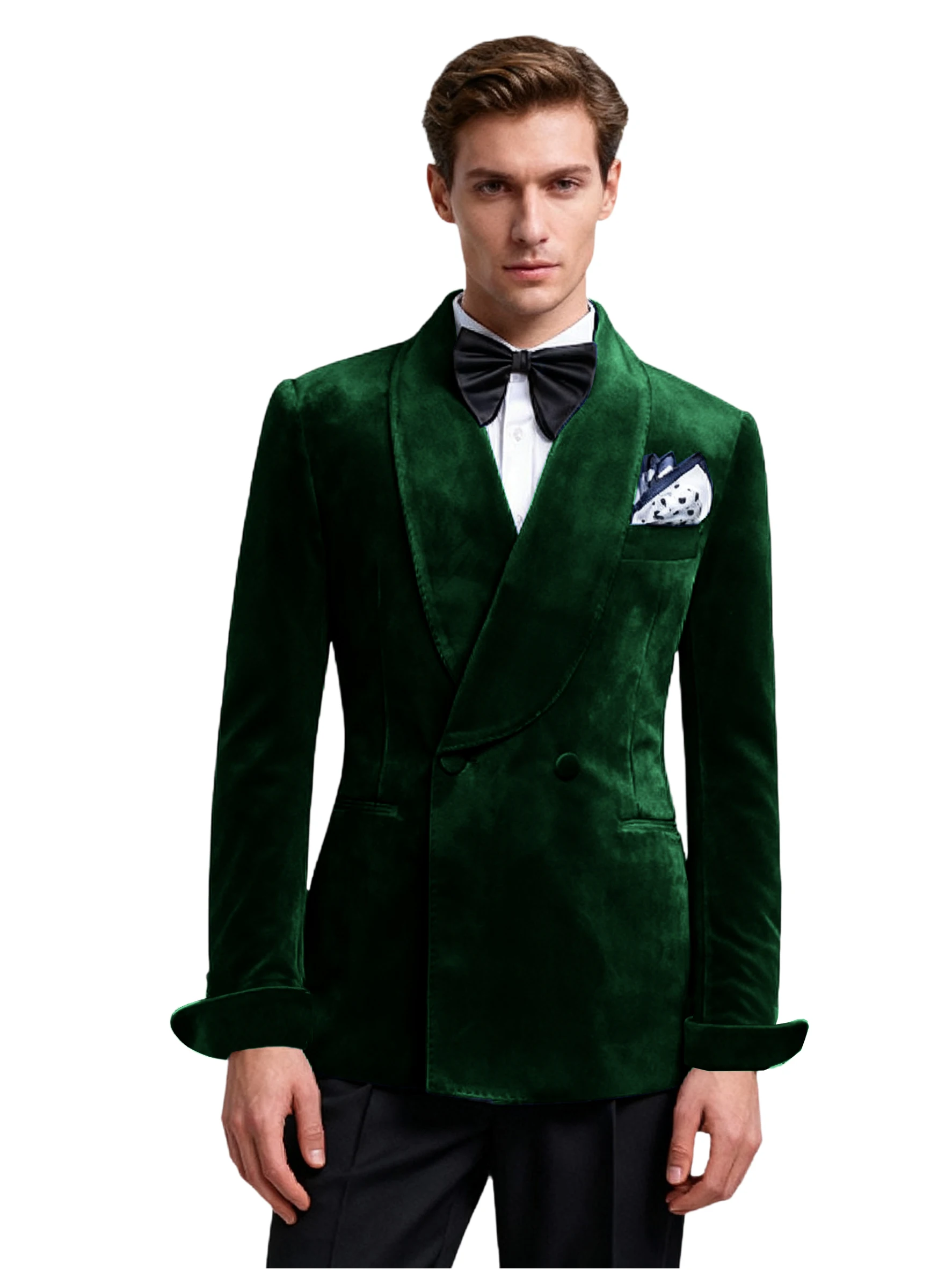 Abiti da uomo eleganti Moda doppiopetto 2 pezzi Slim Fit Set Pantaloni Balzer Business Office Giacca formale Pantaloni Smoking da uomo