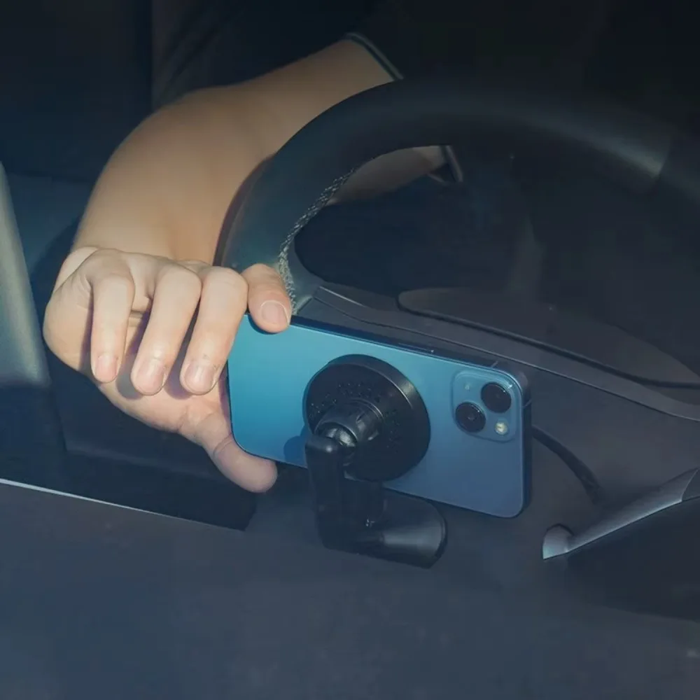 Para Tesla Mol 3/Y/3 Highland/Y Juniper carga inalámbrica magnética soporte  teléfono para coche soporte  navegación estab