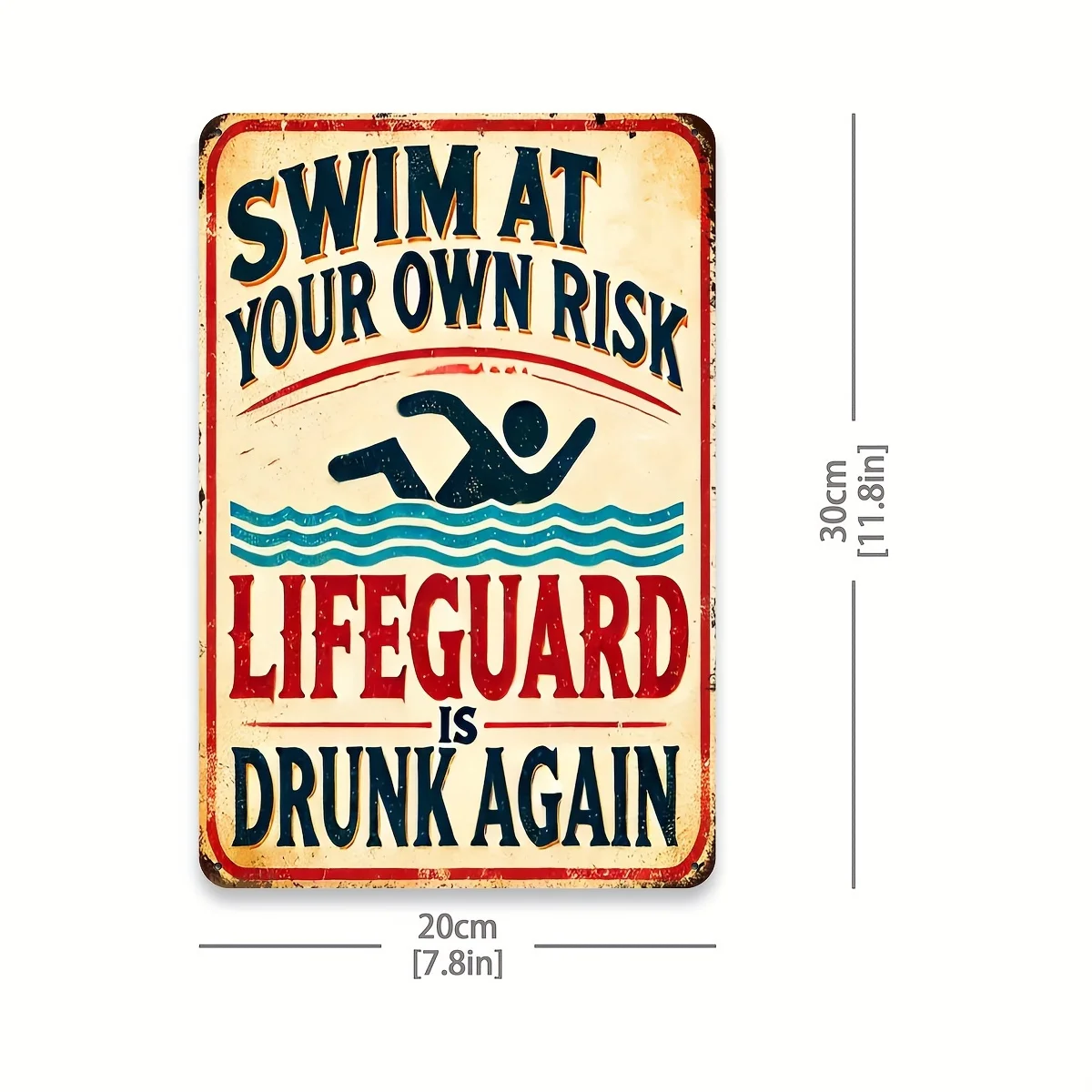 1pc Vintage Metal Aluminum Sign - 