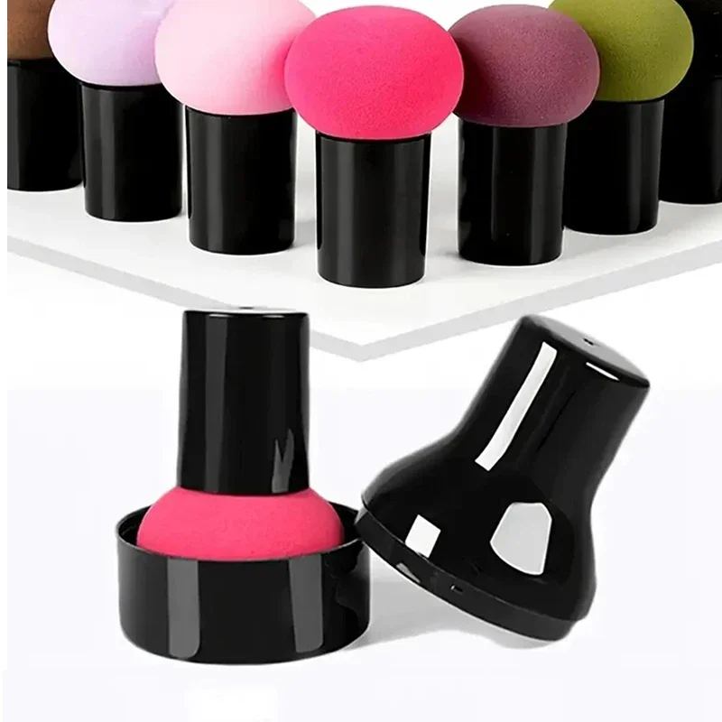 Mushroom Head Makeup Sponge Dry Wet Dual-use Cosmetic Powder Puff with Handle Case Professional Foundation Creams Beauty Tools