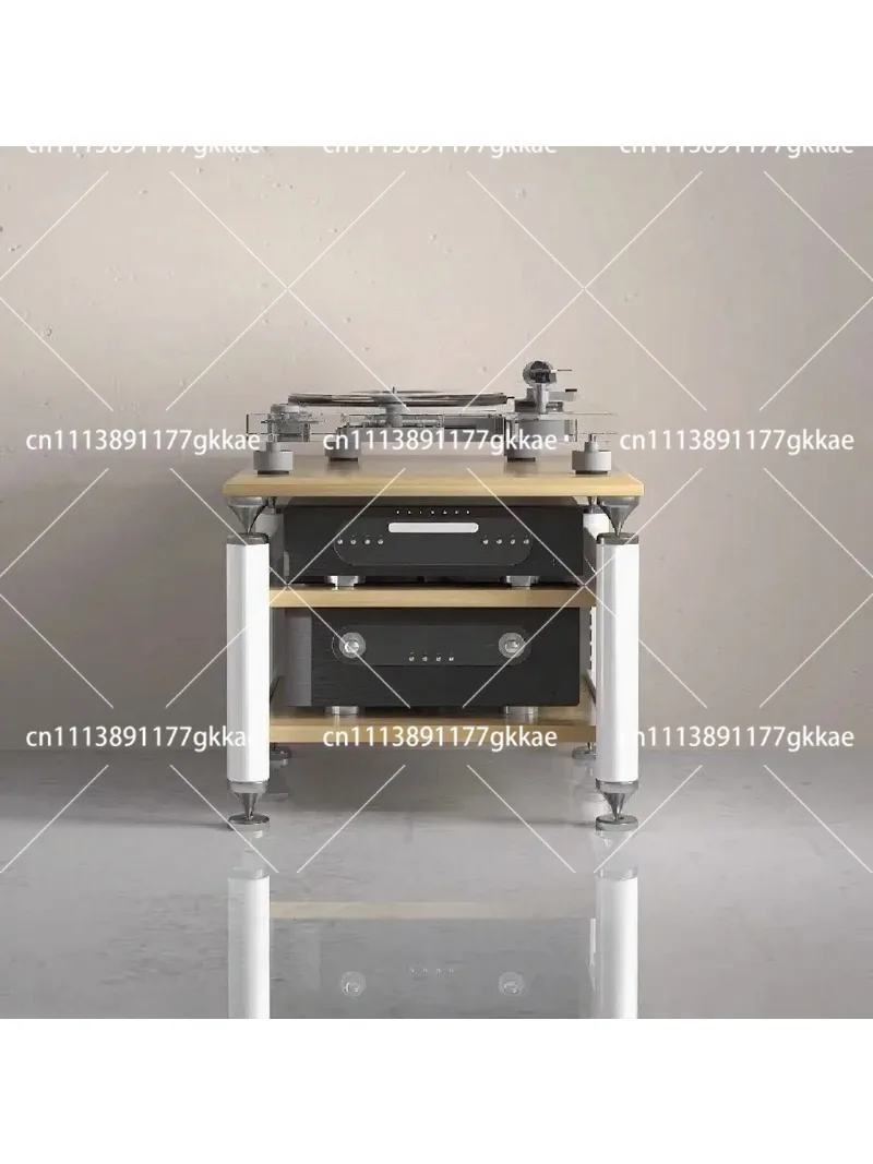 Audio Rack Amplifier Cabinet Shock-Absorbing HiFi Stand for Vinyl Record Player