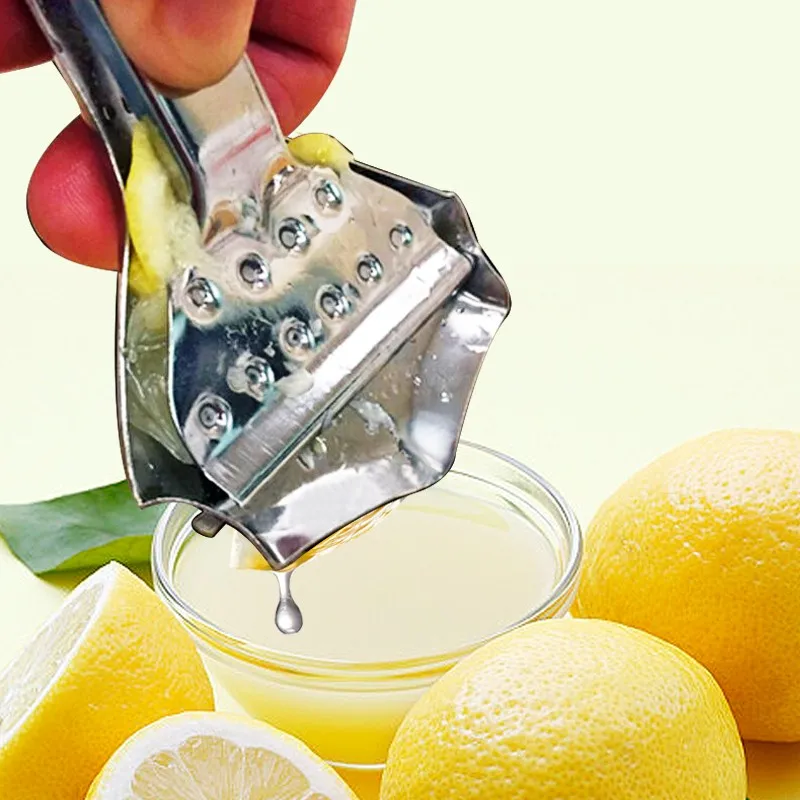 Stainless Steel Lemon Slice Squeezers Set Manual Juicer For Orange Lime Citrus Handheld Lemon Wedge Clips Silver