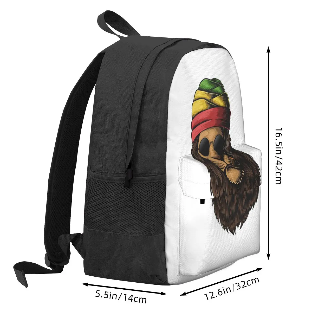 Dreadlock Rasta Reggae Smoking Lion Backpack Student BookBag Children School Bag Computer Shoulder Bags for Boys Girls