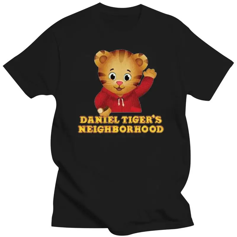 2022 Fashion Logo Printing T Shirts Men Daniel Tiger Neighborhood T-Shirts Black