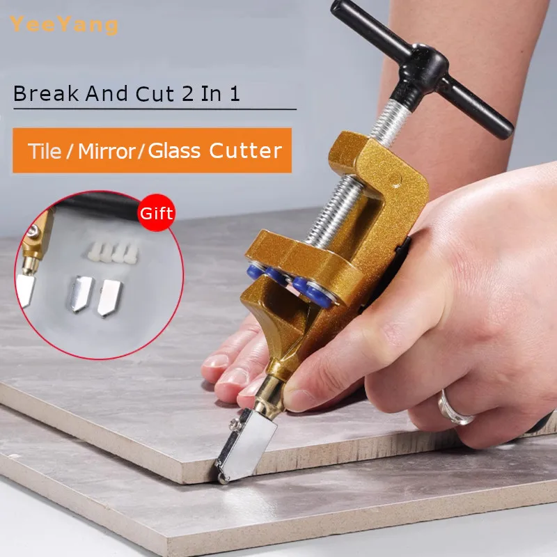 

2 in 1 Glass Ceramic Tile Cutter with Knife Wheel Manual Tile Glass Cutting Machine Cutting Tool Kit Opener Breaker Hand Tools