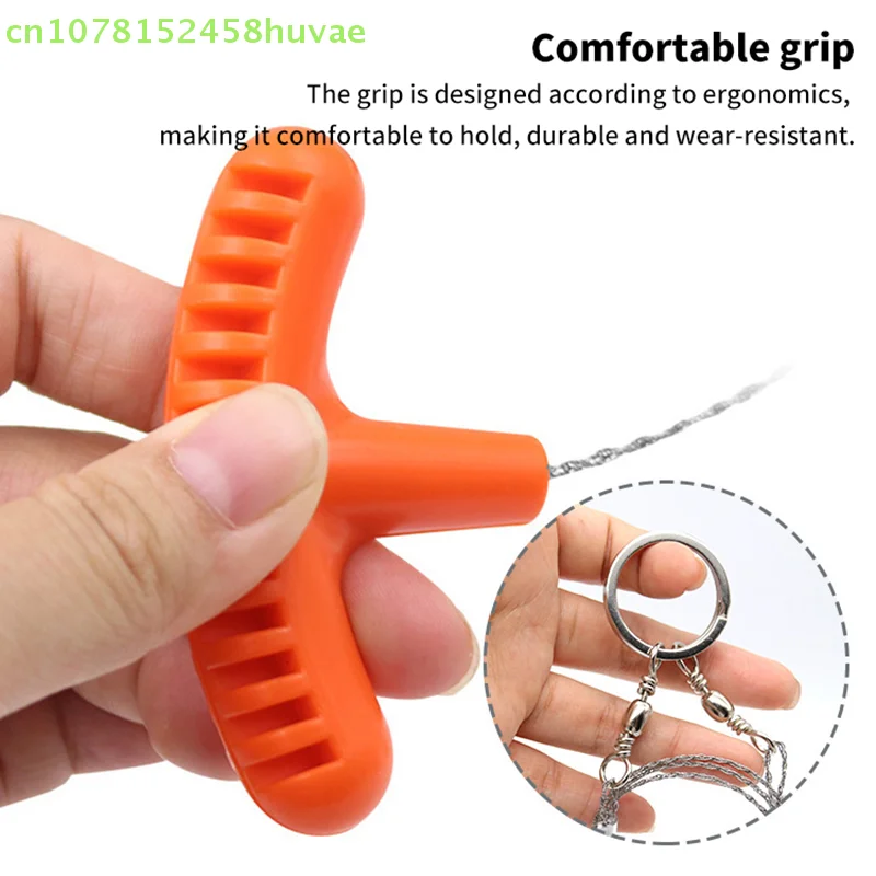 مجموعات أسلاك الفولاذ المعدنية المحمولة في حالات الطوارئ، منشار سلسلة حبل فولاذي يدويًا ﻿ أدوات السفر والتخييم والمشي لمسافات طويلة في الهواء الطلق