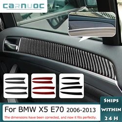 BMW X5 E70 2006 2007 2008 2009 2010 2011 2012 2013 자동차 내부 액세서리용 카본 파이버 도어 패널 스티커 커버