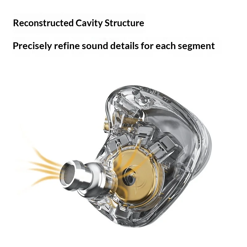 KZ ZAS Metal Wired Earphone 16-Unit Hybrid Technology Music Bass In-Ear Monitor Headset Sport Game Noice Cancelling Headphones view 3