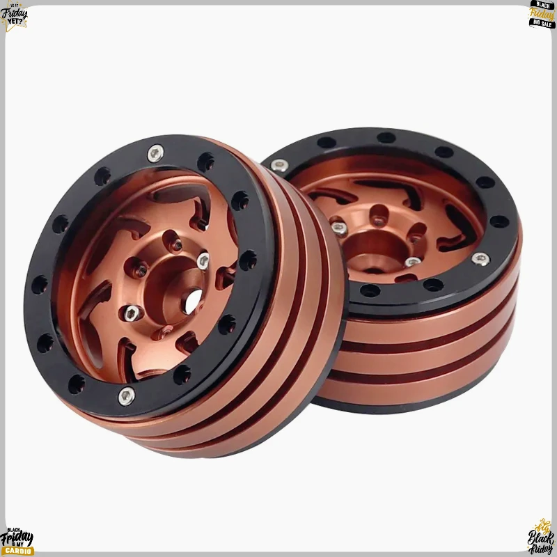 Ajrc 4 Stück 1,9 Zoll Metall-Beadlock Tornado-Loch Radnaben-Felgen für 1/10 RC Crawler Axial Scx10 Yikong Traxxas Trx4 Trx6 Rgt Redcat D90