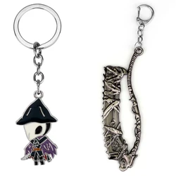 Game Bloodborne Saw Hunter Badge Key Chains Dark Souls 3 Figure Keychains Sun Sollar Fire Keeper Knight Keyring Key Ring Holder