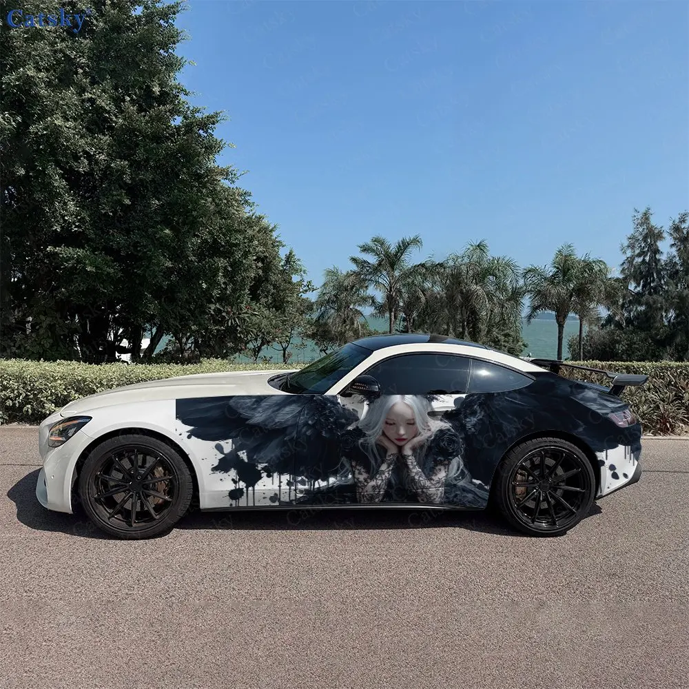 

Fallen Angel Car Side Wraps, Self-Adhesive PVC Waterproof & Scratch-Resistant Stickers, Car Accessory Gift