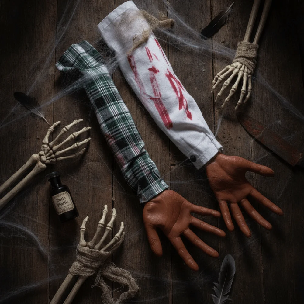 Realistic Bloody Severed Arm Horror Body Part Severed Hand Prank Scary Fake Limb Trick