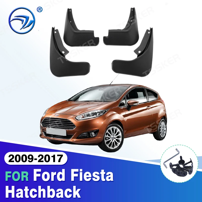 4Pcs Car Front Rear Mud Flaps Mudguards Fender Flares Splash Guards for Ford Fiesta Hatchback 2009-2017