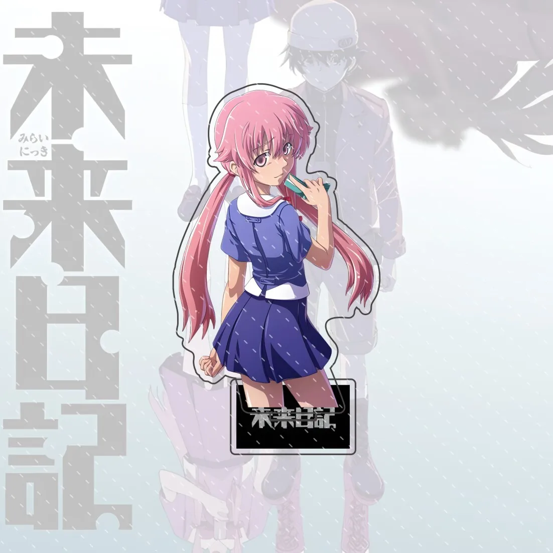 Anime Future Diary 15 cm Acrylic Stand Character Yuno Action Model Desktop Decoration Collection Gift