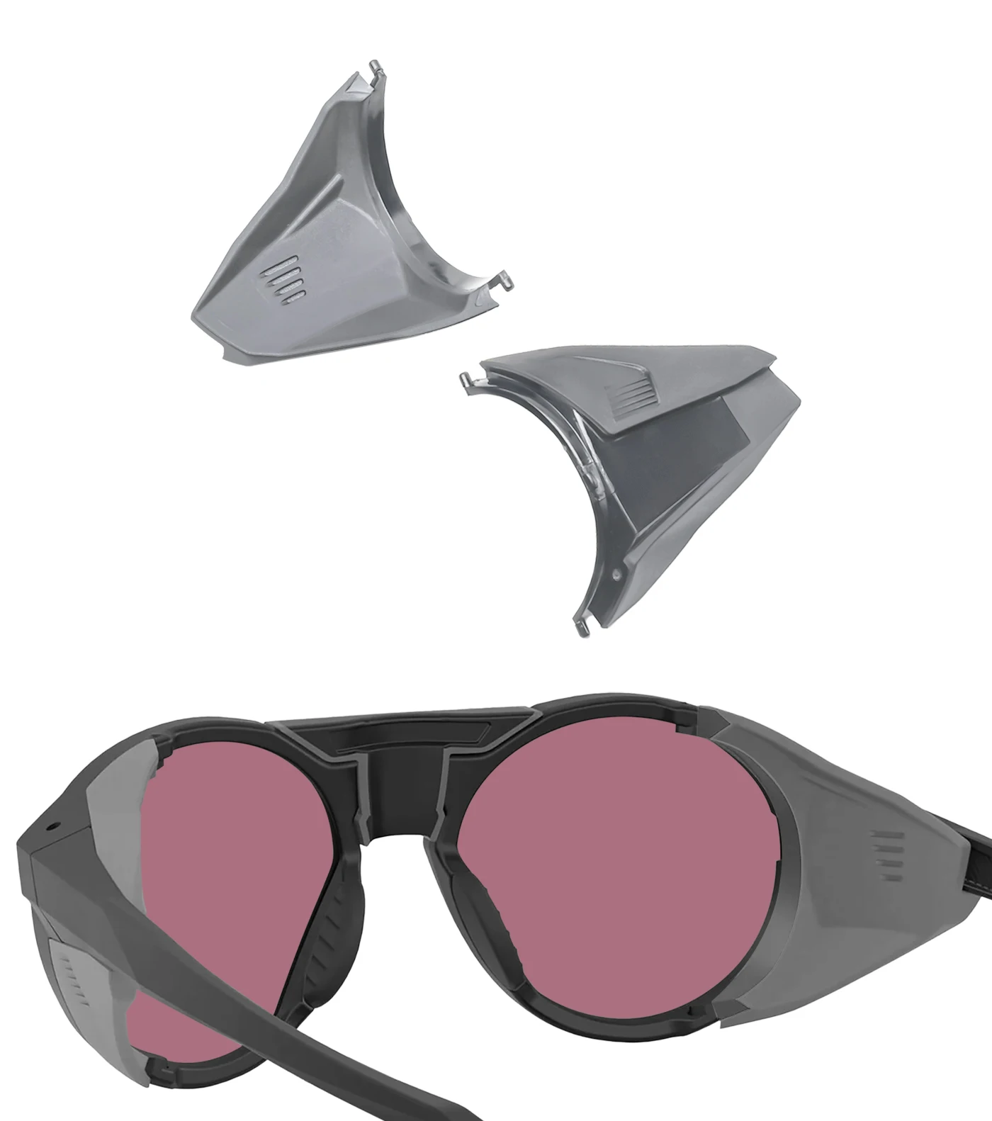 Grey Replacement Side Shield Blinders for Oakley Clifden OO9440 Sunglasses - Friendly Side Shield Accessories