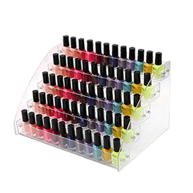 

2/3/4/5/6/7 Layer Acrylic Removable Transparent Nail Polish Display Stand Cosmetic Varnish Essential Oil Bottle Storage Box Rack