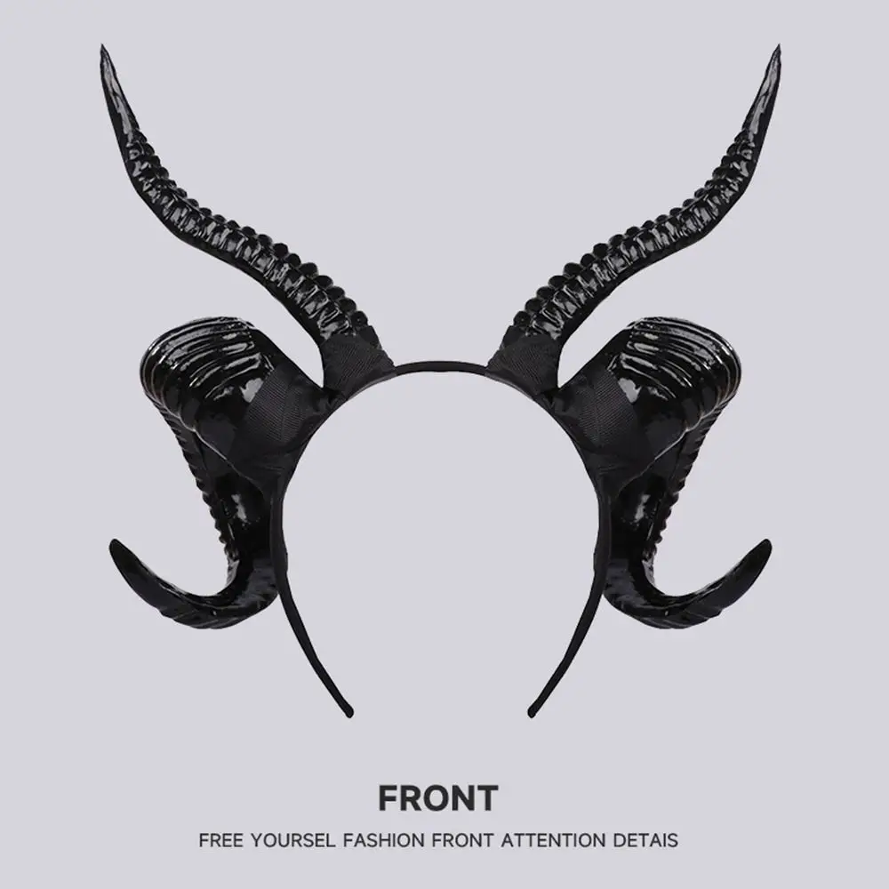 

Devil Ox Horn Hairband Halloween Sheep Horns Headband Halloween Decoration Supplies Halloween Headwear Cosplay Headband