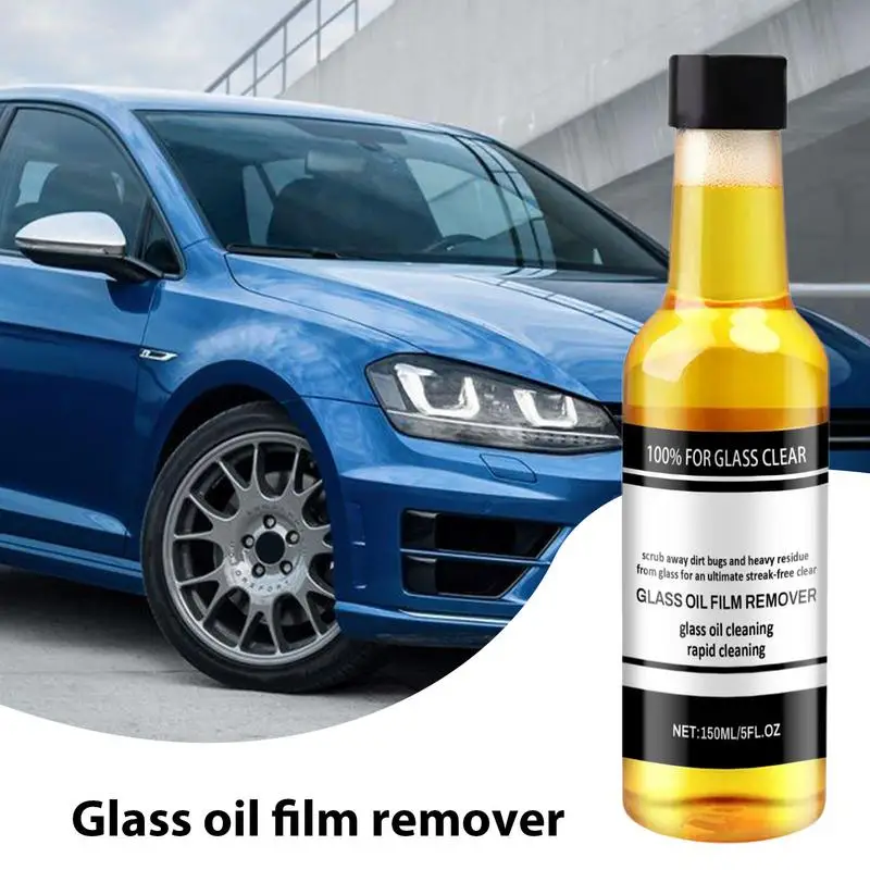 

Car Oil Film Cleaner Glass Film Removal 5 Fl.oz Glass Film Removal Windshield Spray Water Stains Stripper Car Glass Liquid Won't