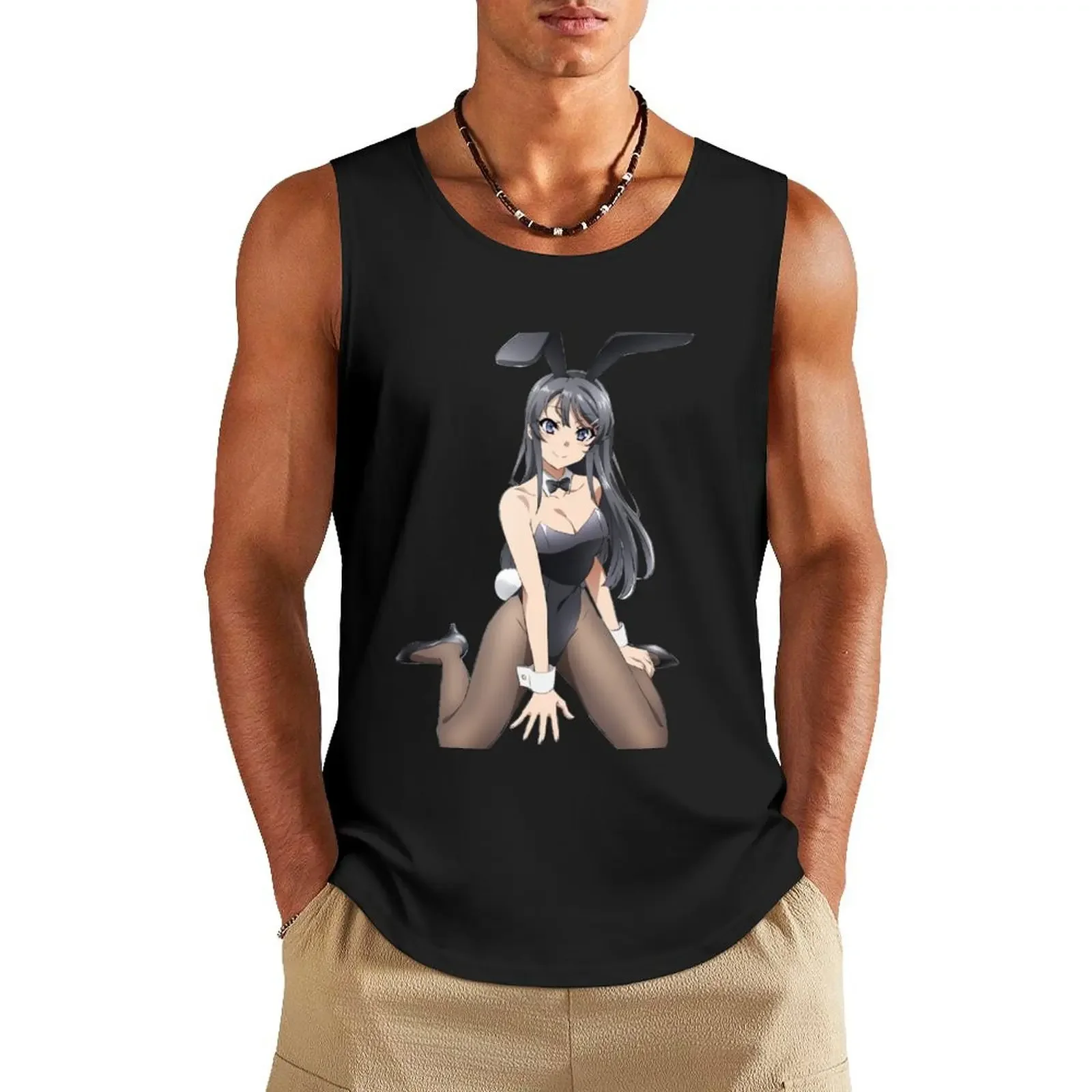 

Mai Sakurajima - RASCAL DOES NOT DREAM OF BUNNY GIRL SENPAI Tank Top cotton t-shirts man Sports shirt man
