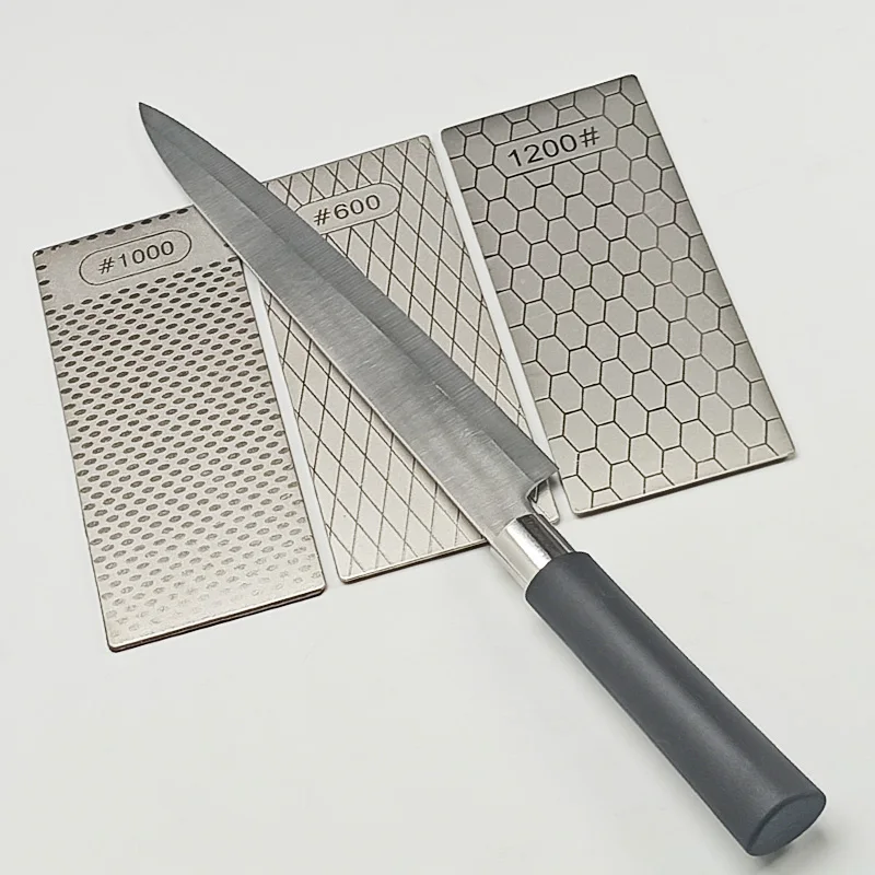 Diamond Sharpening Stone Knife sharpener 150*65*2.5mm Ultra-thin Honeycomb Surface Kitchen Grinding Tool Knife Whetstone