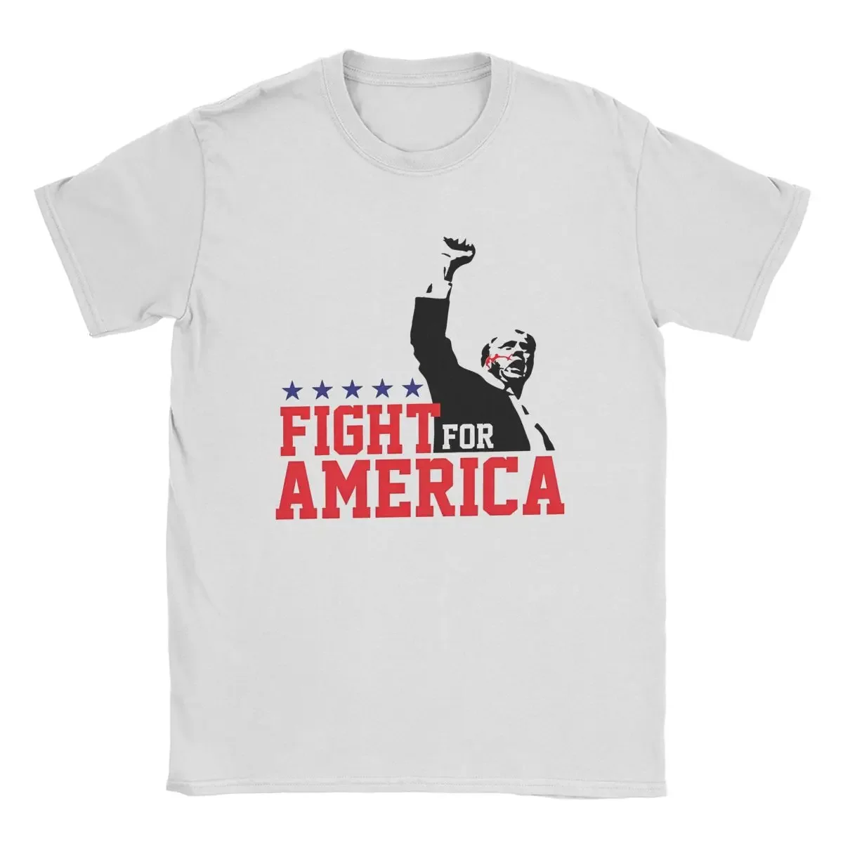 Men Trump Fight 2024 Shooting T Shirts Assassination Attempt Cotton merch Funny Short Sleeve Round Collar Tee Shirt New T-Shirt